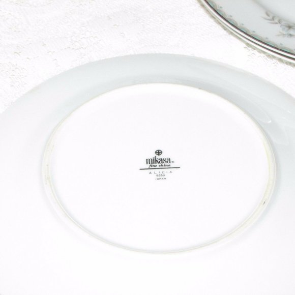 3 MIKASA Fine China Alicia Salad Plates 9359 Blue Floral Vintage Cottagecore - Picture 5 of 6